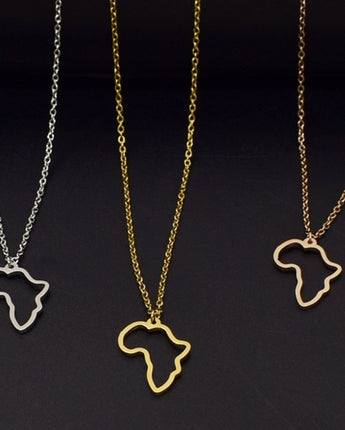 Map of Africa outline Necklace